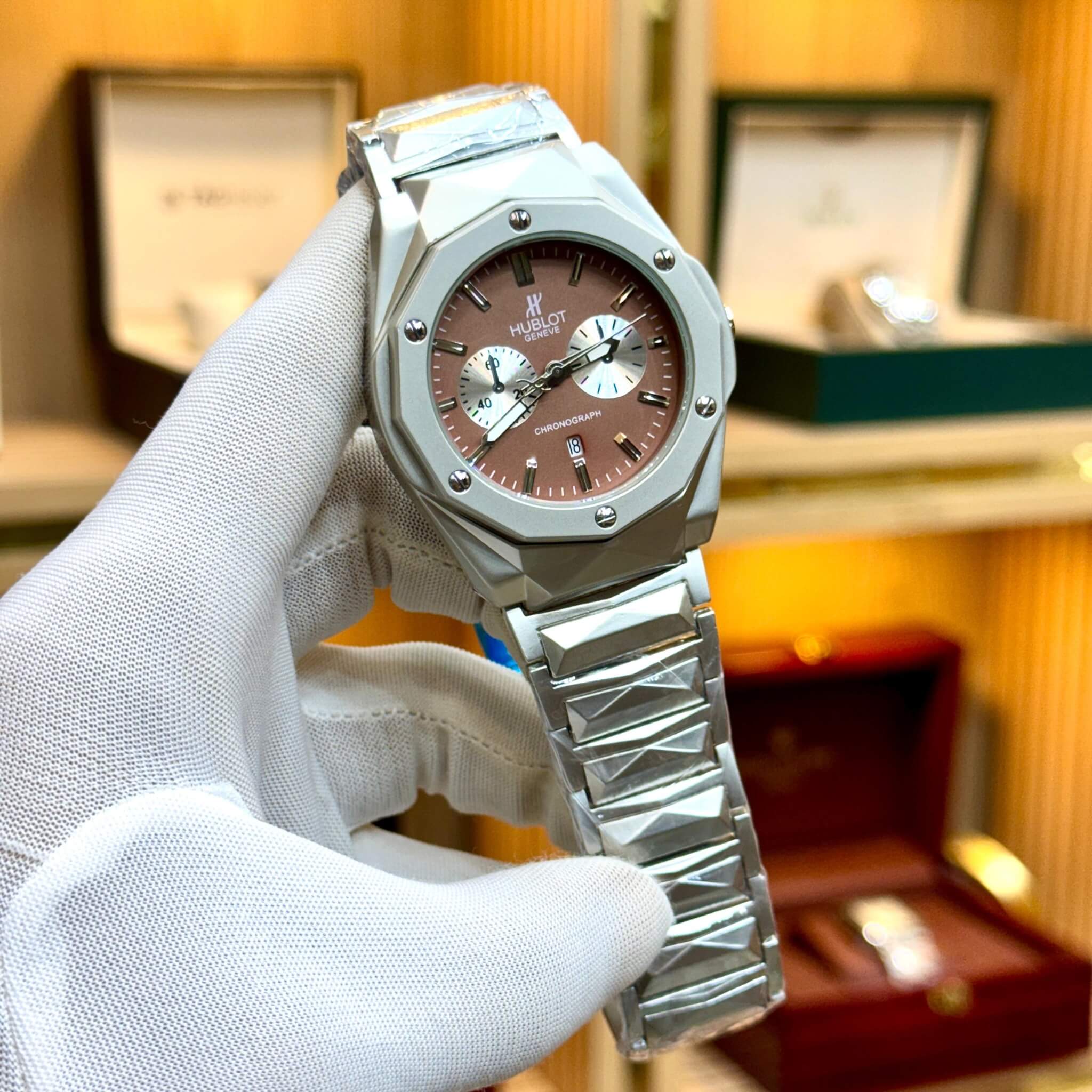 Hublot Chronograph Wristwatch – Premium Steel Bracelet Men’s Timepiece's SamFlixx