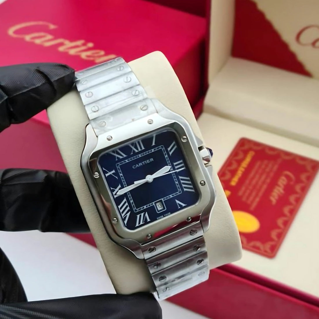 inspired by Cartier Santos with premium Bracelet SamFlixx