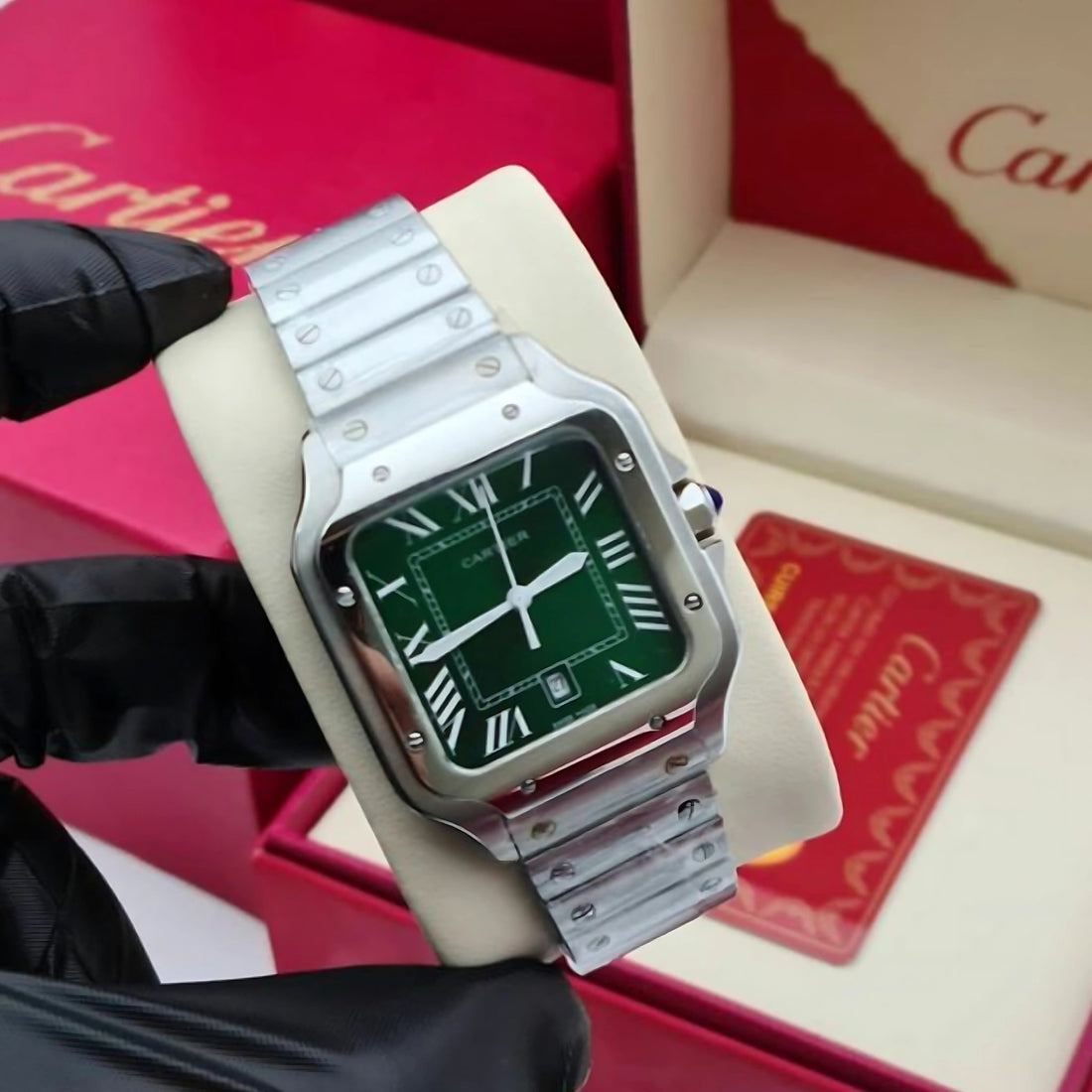 inspired by Cartier Santos with premium Bracelet SamFlixx