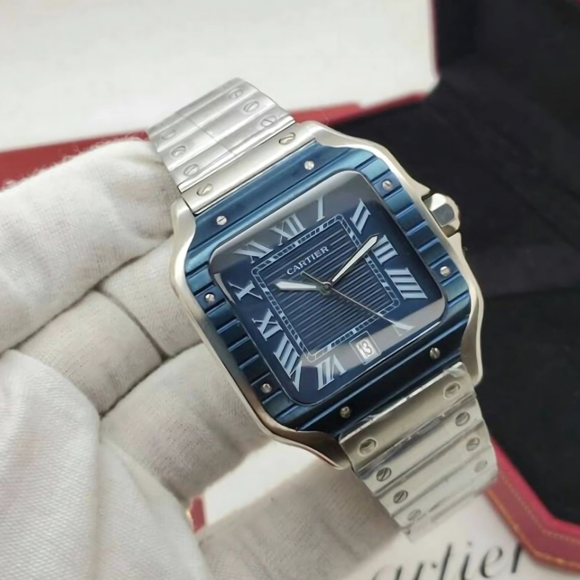 inspired by Cartier Santos with premium Bracelet SamFlixx