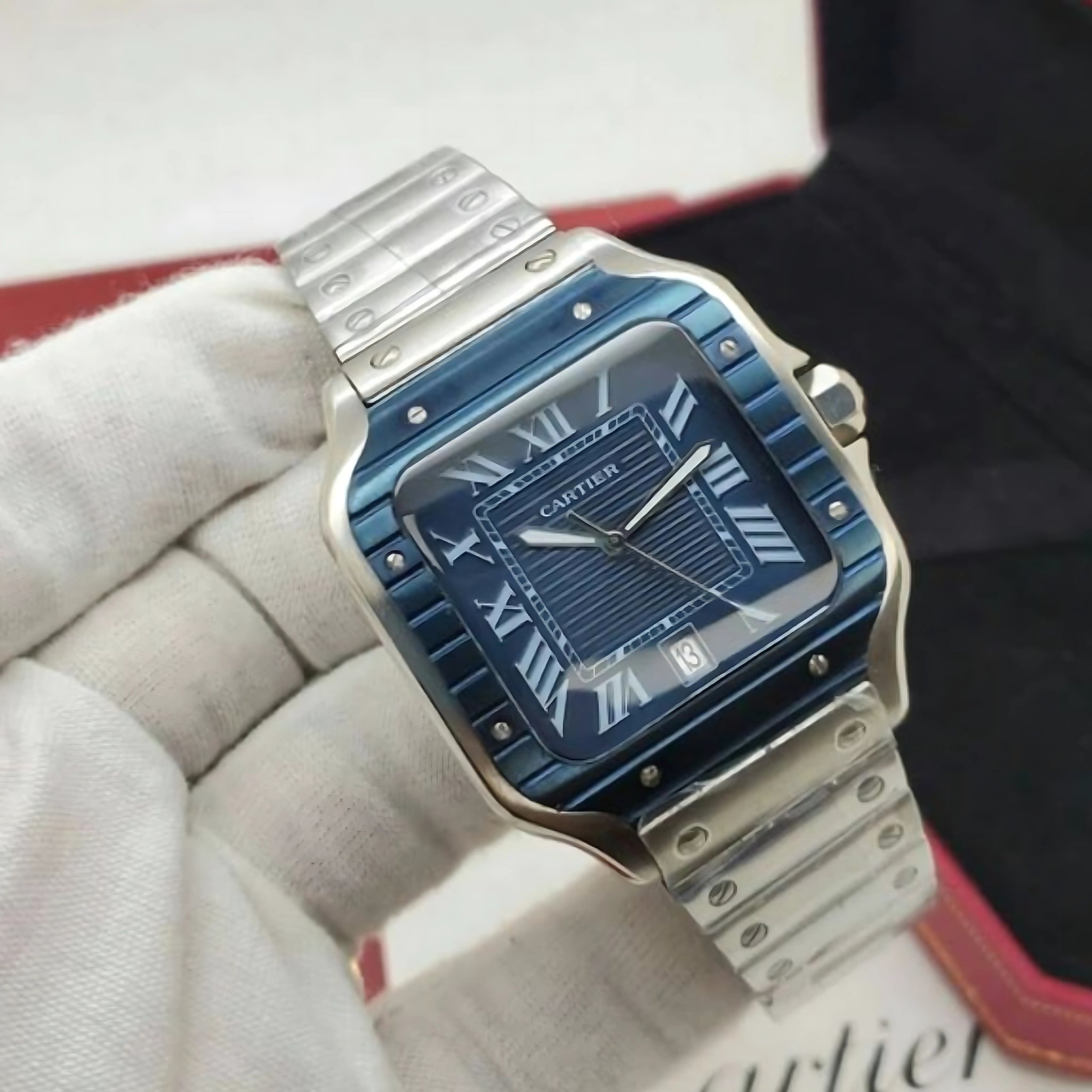 inspired by Cartier Santos with premium Bracelet SamFlixx