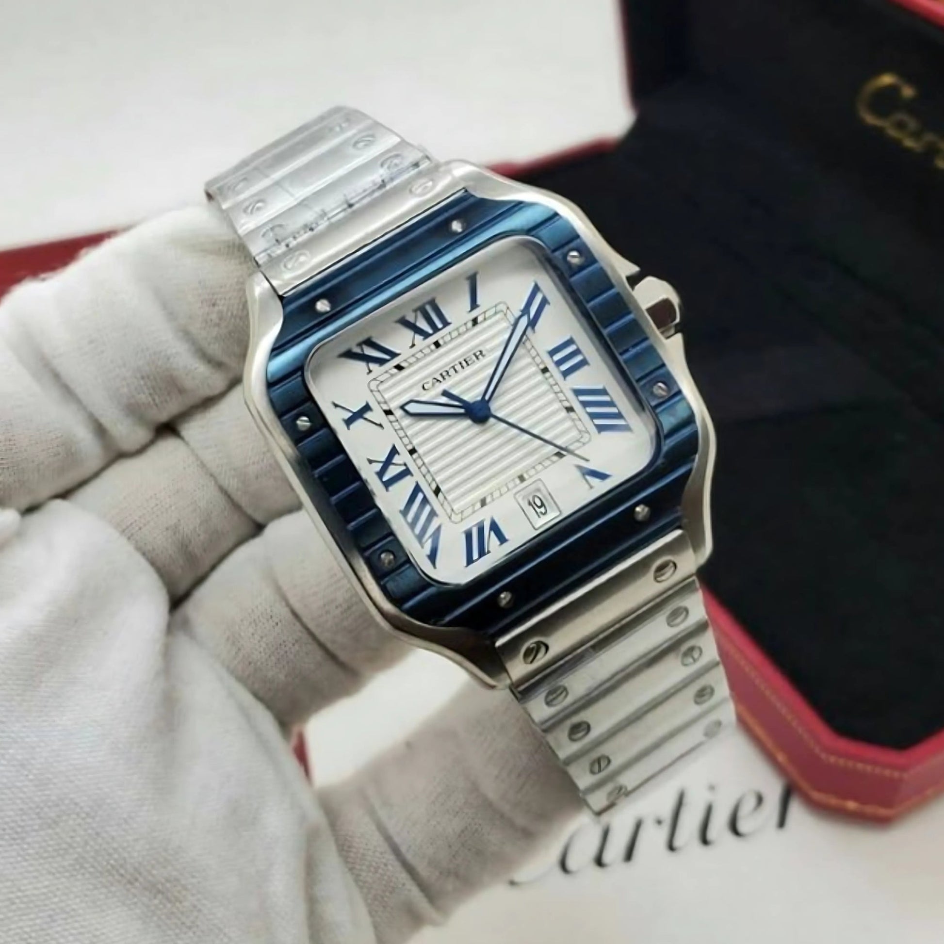 inspired by Cartier Santos with premium Bracelet SamFlixx